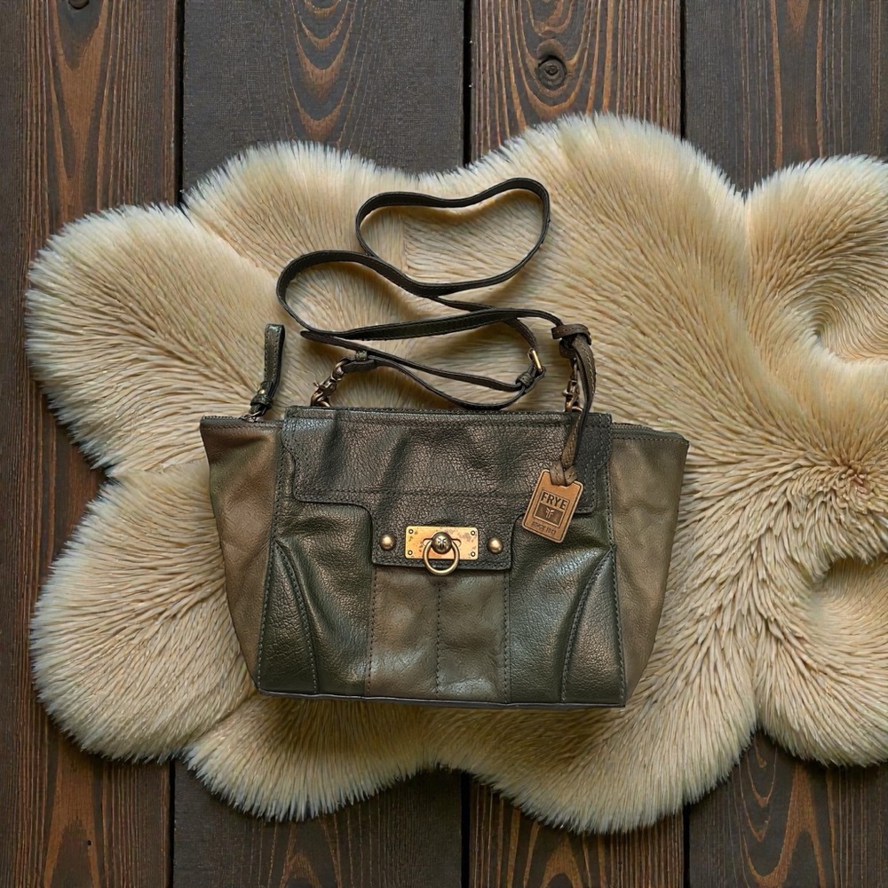 Frye Olive Leather Shoulder Bag